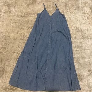 ZARA DENIM MAXI DRESS SIZE XS